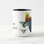 Meine Texas - Illustrierte Kartenumrandung - perso Tasse (Zentrum)