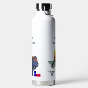 Meine Texas - Illustrierte Kartenumrandung - perso Trinkflasche