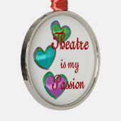 Meine Theater-Leidenschaft Silbernes Ornament (Rechts)