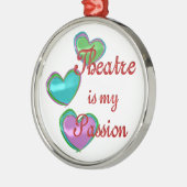 Meine Theater-Leidenschaft Silbernes Ornament (Links)