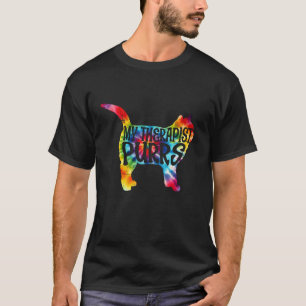 Meine Therapeutin schnurrt Tie Dye Katzenmutter ,  T-Shirt