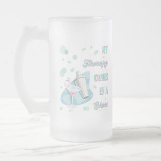 MEINE THERAPIE KOMMT IN EIN GLAS! MATTGLAS BIERGLAS