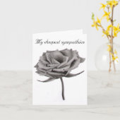 Meine tiefsten Beileid Rose Karte (Gelbe Blume)