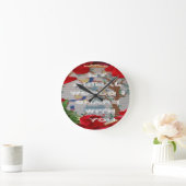 Meine Tiere Welt valentine.png Runde Wanduhr (Zuhause)