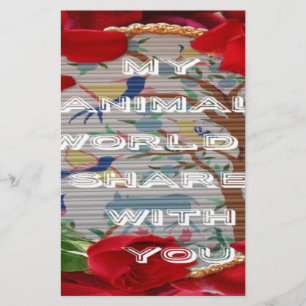 Meine Tierwelt: Schönes Baum- und Vogeldesign Briefpapier