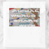 Meine Tierwelt: Schönes Baum- und Vogeldesign Rechteckiger Aufkleber (Tasche)