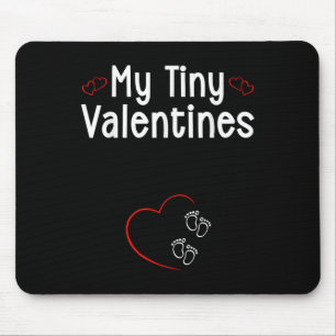 Meine Tiny Valentines Twins Baby Schwangerschaft Mousepad