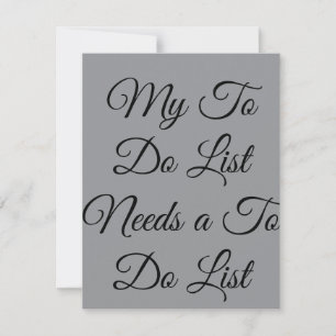 Meine To-Do-Liste braucht eine To-Do-Liste 😂 RSVP Karte