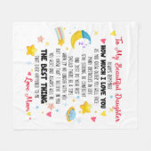 Meine Tochter, du bist das Beste Fleecedecke (Vorderseite (Horizontal))