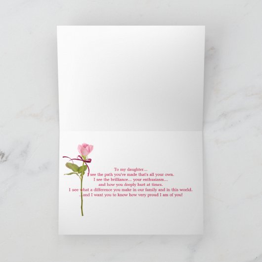 Meine Tochter...eine Mama Karte (Innenseite)