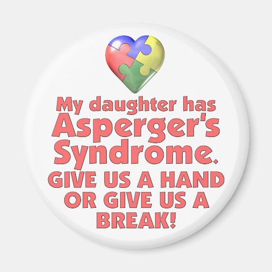 Meine Tochter hat Asperger Magnet (Vorne)