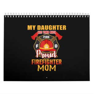 Meine Tochter hat Ihre auf den Rücken steife Feuer Kalender