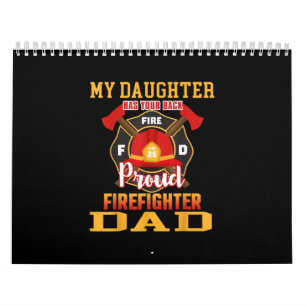 Meine Tochter hat Ihren auf den Rücken stolz Feuer Kalender