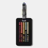 Meine Tochter im Jura ist mein liebstes Kind Gepäckanhänger (Rückseite vertikal)