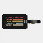 Meine Tochter im Jura ist mein liebstes Kind Gepäckanhänger (Rückseite horizontal)