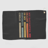 Meine Tochter im Jura ist mein liebstes Kind Golfhandtuch (Horizontal)