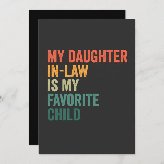 Meine Tochter im Jura ist mein liebstes Kind-Retro Einladung (Vorne/Hinten)