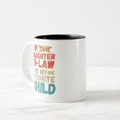 Meine Tochter im Jura ist mein liebstes Kind Zweifarbige Tasse (Vorderseite Links)