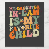 Meine Tochter im Jura ist meine liebste Kindergrup Weinetikett (Einzelnes Label)