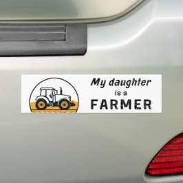 Meine Tochter ist Bauer Traktorin Women Agricultur Autoaufkleber