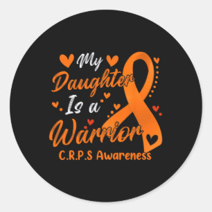 Meine Tochter ist ein Krieger-Crps-Bewusstseinsmon Runder Aufkleber