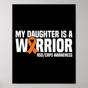 Meine Tochter ist ein Krieger Orange Ribbon Rsdcrp Poster