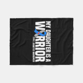 Meine Tochter ist ein Krieger Typ 1 Diabetes-Bewus Fleecedecke (Vorderseite (Horizontal))