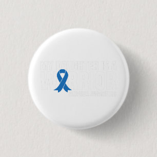 Meine Tochter ist ein Warrior Blue Ribbon Alopecia Button