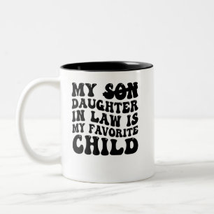 Meine Tochter ist mein Lieblingskind Zweifarbige Tasse