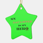 Meine Tochter ist meine Held-Verzierung Keramik Ornament (Links)