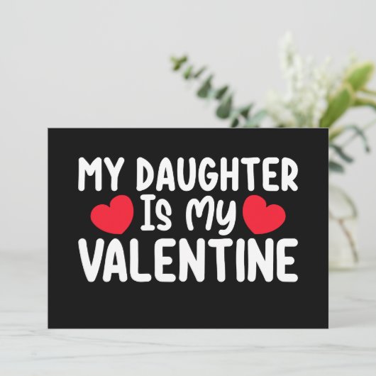 Meine Tochter ist meine Liebe Vater-Familie der Va Einladung (Stehend Vorderseite)