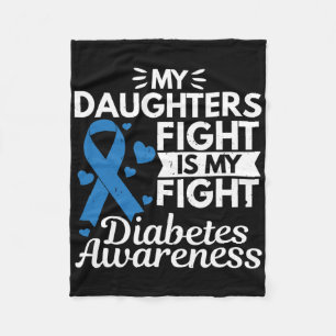 Meine Töchter kämpfen gegen meinen Diabetes Typ 1 Fleecedecke