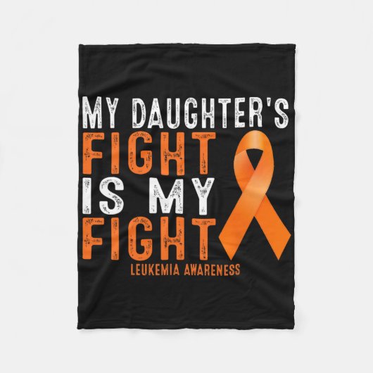 Meine Tochter kämpft gegen Leukämie Awa Fleecedecke (Vorderseite)