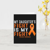 Meine Tochter kämpft gegen Leukämie Awa Karte (Gelbe Blume)