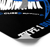 Meine Tochter kämpft gegen Typ 1 Diabetes Poster (Ecke)