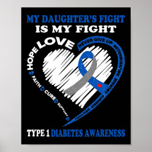 Meine Tochter kämpft gegen Typ 1 Diabetes Poster