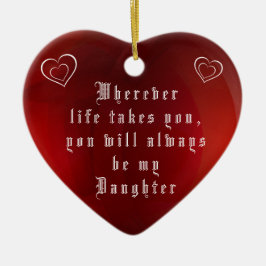 MEINE TOCHTER KERAMIK ORNAMENT