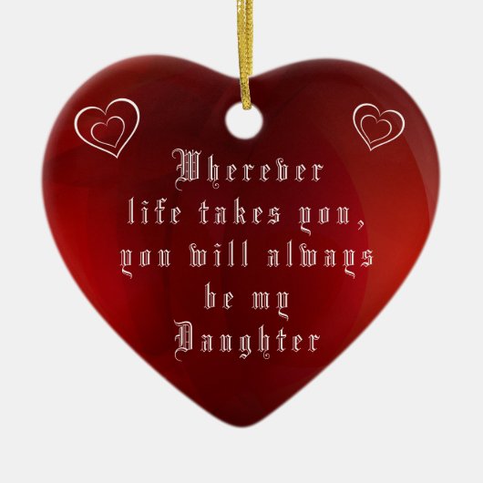 MEINE TOCHTER KERAMIK ORNAMENT (Vorne)