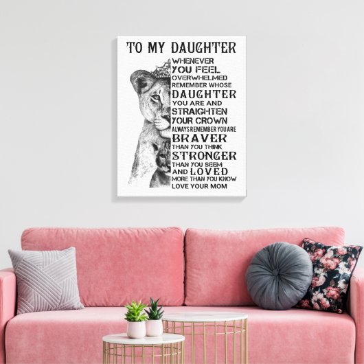 Meine Tochter Leinwanddruck (Insitu (Wohnzimmer))