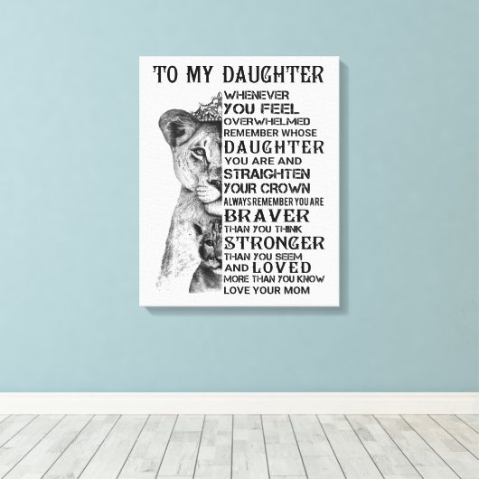 Meine Tochter Leinwanddruck (Insitu (Holzboden))