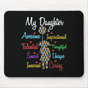 Meine Tochter Liebe Puzzle Autistic Cool Autismus  Mousepad