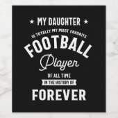 Meine Tochter mein Lieblingsfußballspieler Weinetikett (Einzelnes Label)