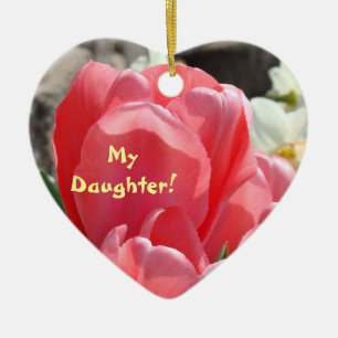 Meine Tochter! Ornamente Rosa Tulpen Liebespuppe!