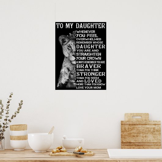 Meine Tochter Poster (Küche)