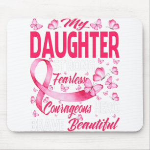 Meine Tochter rosa Ribbon Krieger Brustkrebs Mousepad