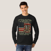 Meine Tochter trägt Kampfstiefel Veteran Day Ameri T-Shirt (Vorne ganz)