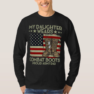 Meine Tochter trägt Kampfstiefel Veteran Day Ameri T-Shirt