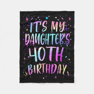 Meine Tochter wird 40 Geburtstag Bunt Frohe 40 Fleecedecke
