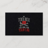 Meine Toolbox kostet mehr als Ihr Auto-Mechanik-Ge Visitenkarte (Vorderseite)