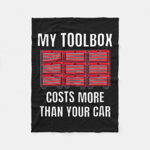 Meine Toolbox kostet mehr als Ihr Auto Spaß Mechan Fleecedecke